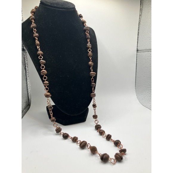 Real Coffee Beans Copper Chain 16 Inch Necklace! - Picture 4 of 7
